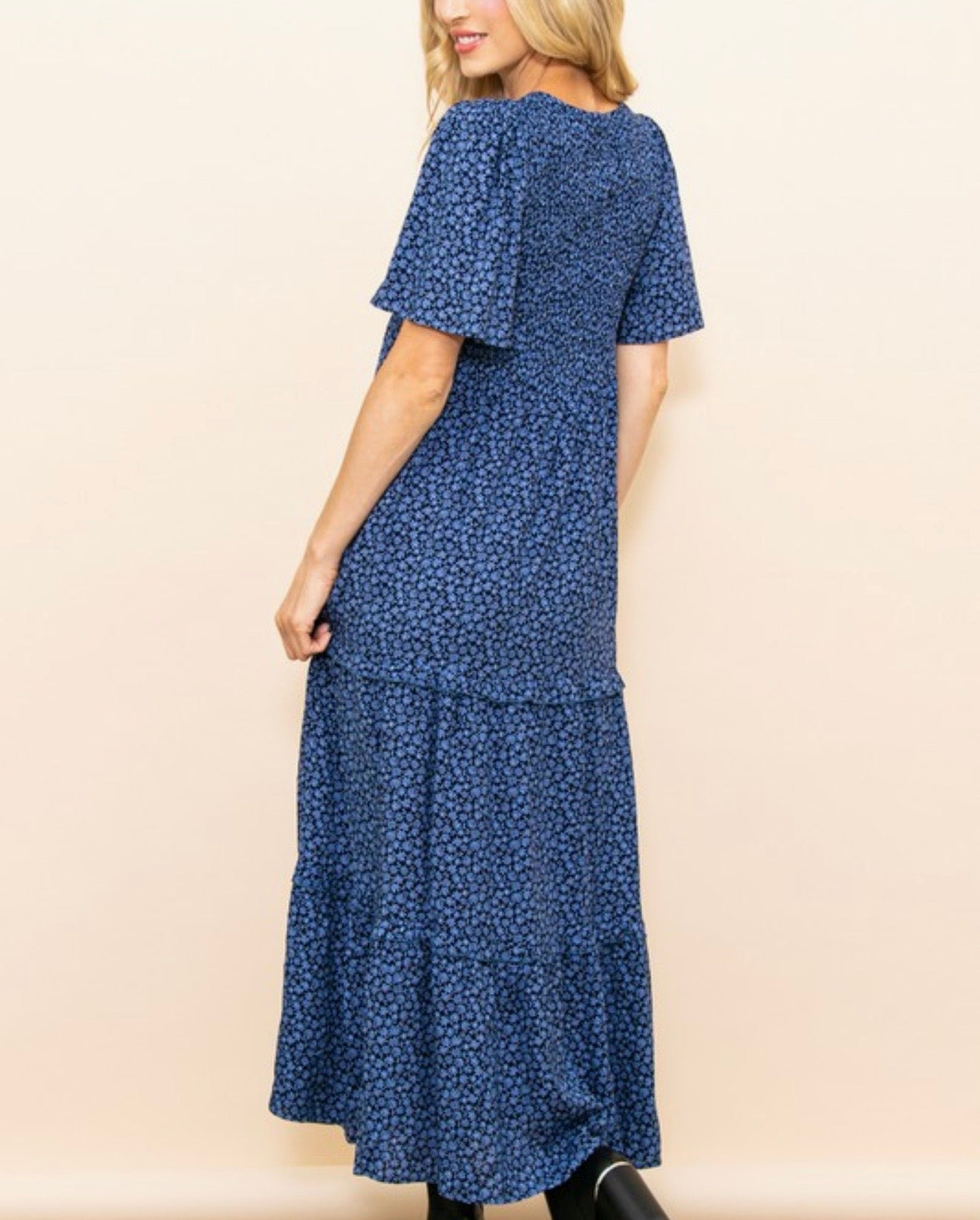 Flutter Sleeve Maxi Dress