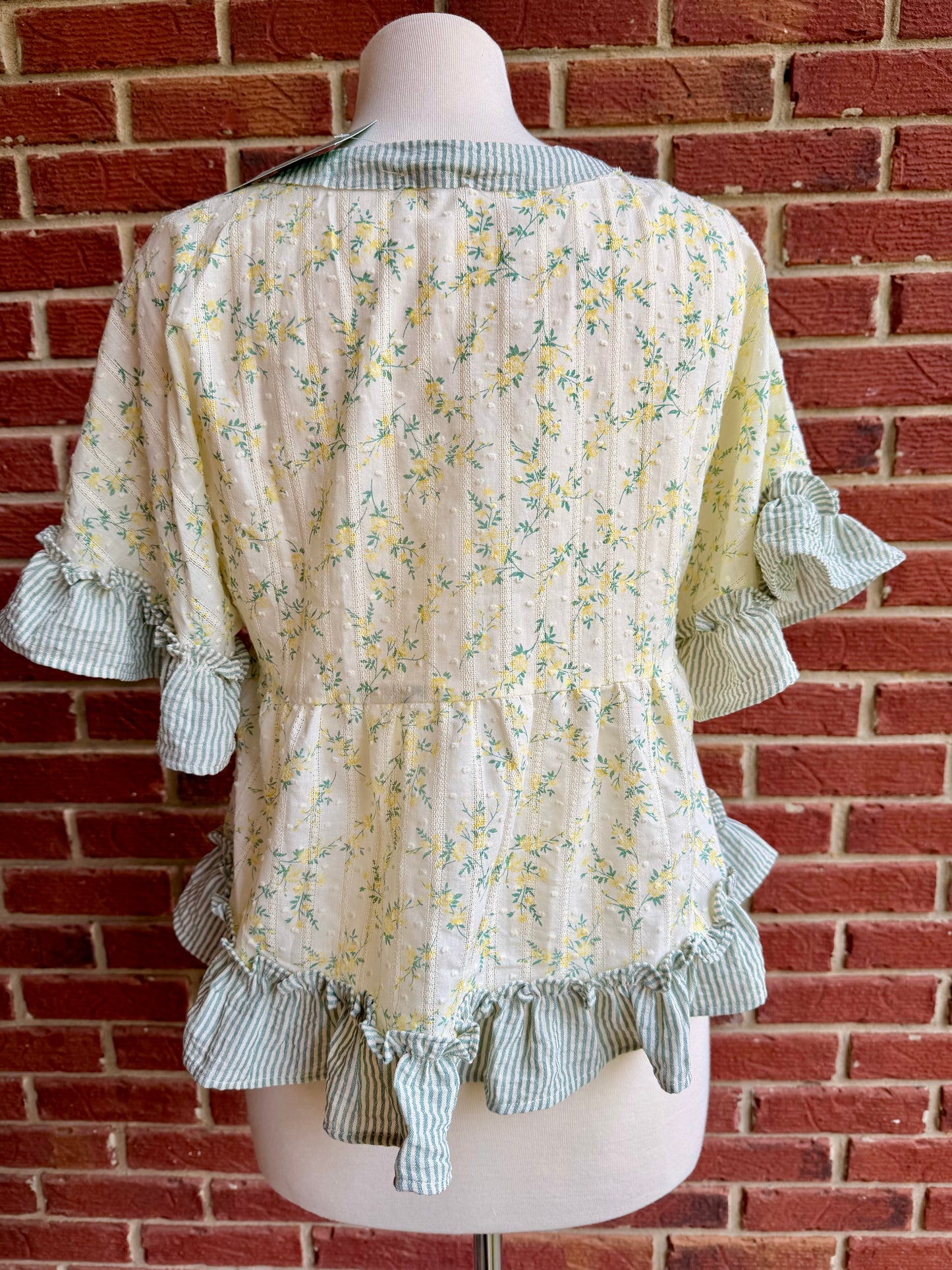 Floral Ruffle Hem Top