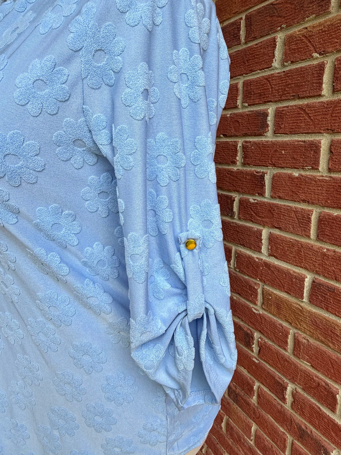 Plus Floral Textured Top
