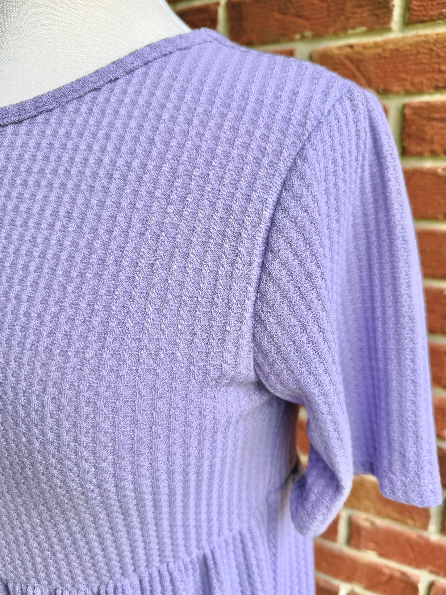 Babydoll Waffle Knit Top