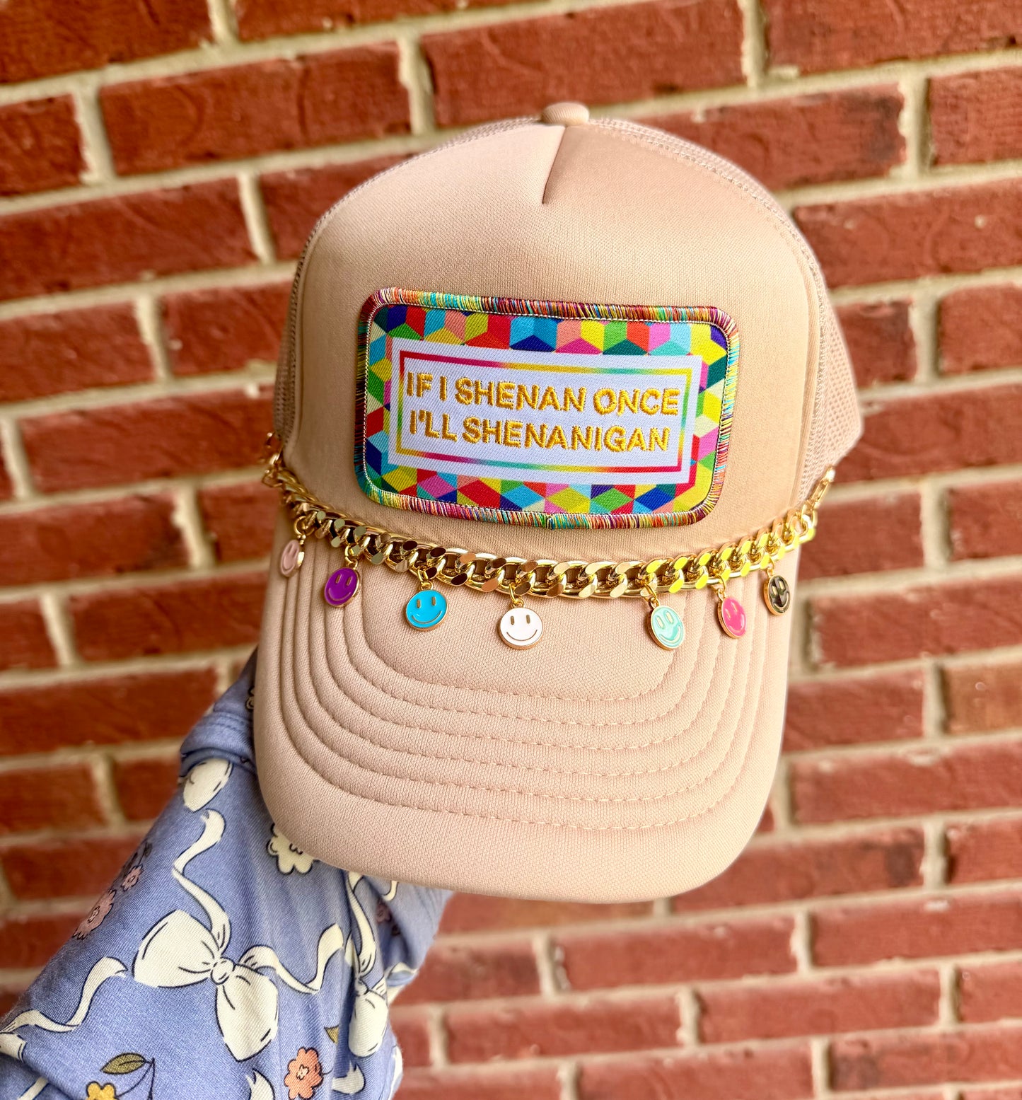 Smiley Trucker Hat Chain