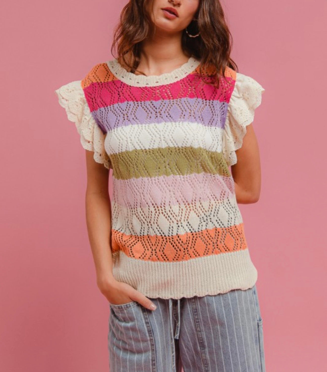 Stripe Knit Top