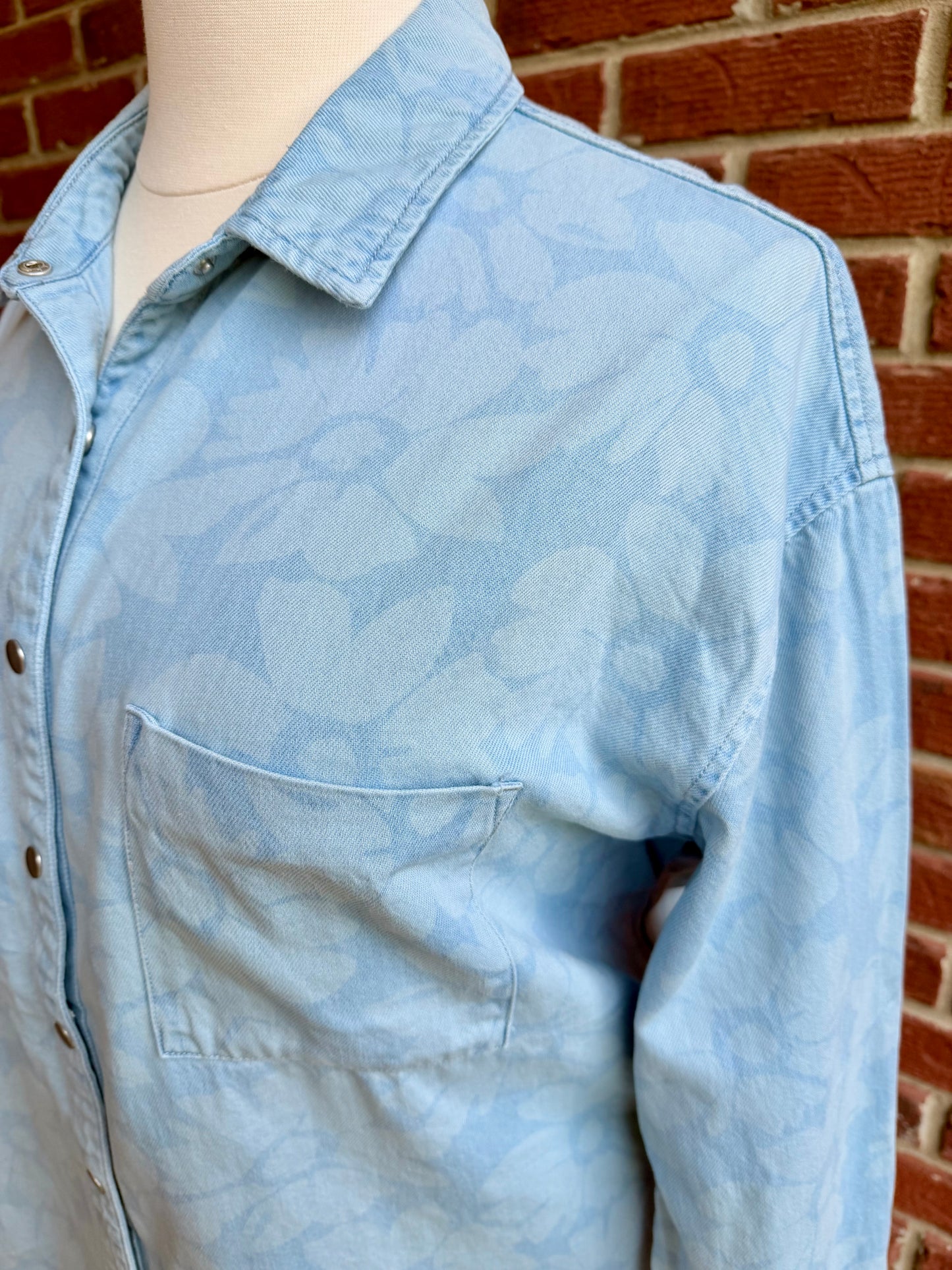 Plus Floral Print Shirt