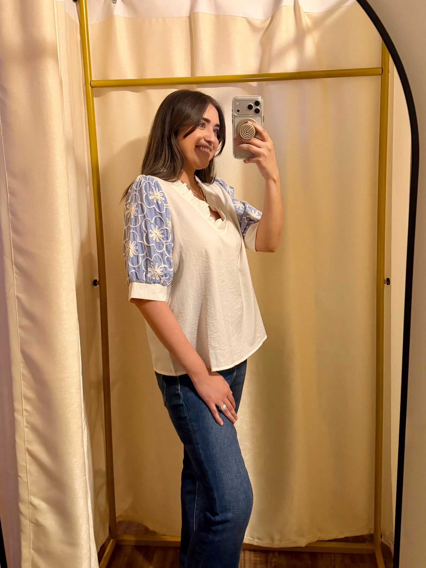 Blue Flower Top