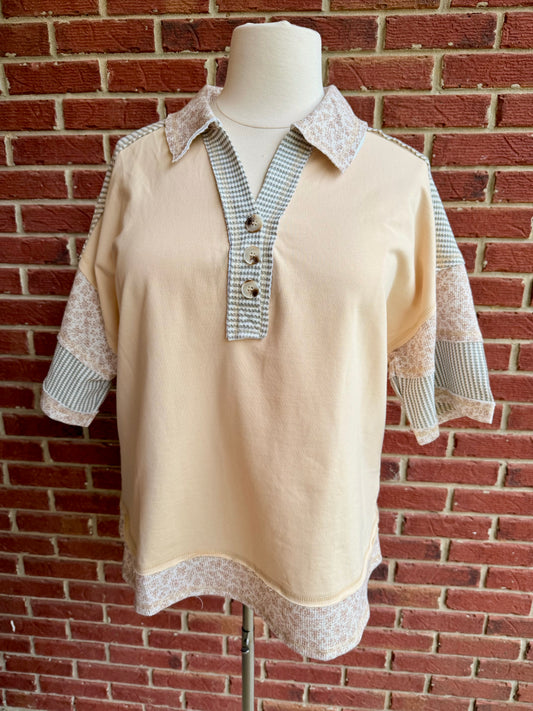 Oversized Button Knit Top