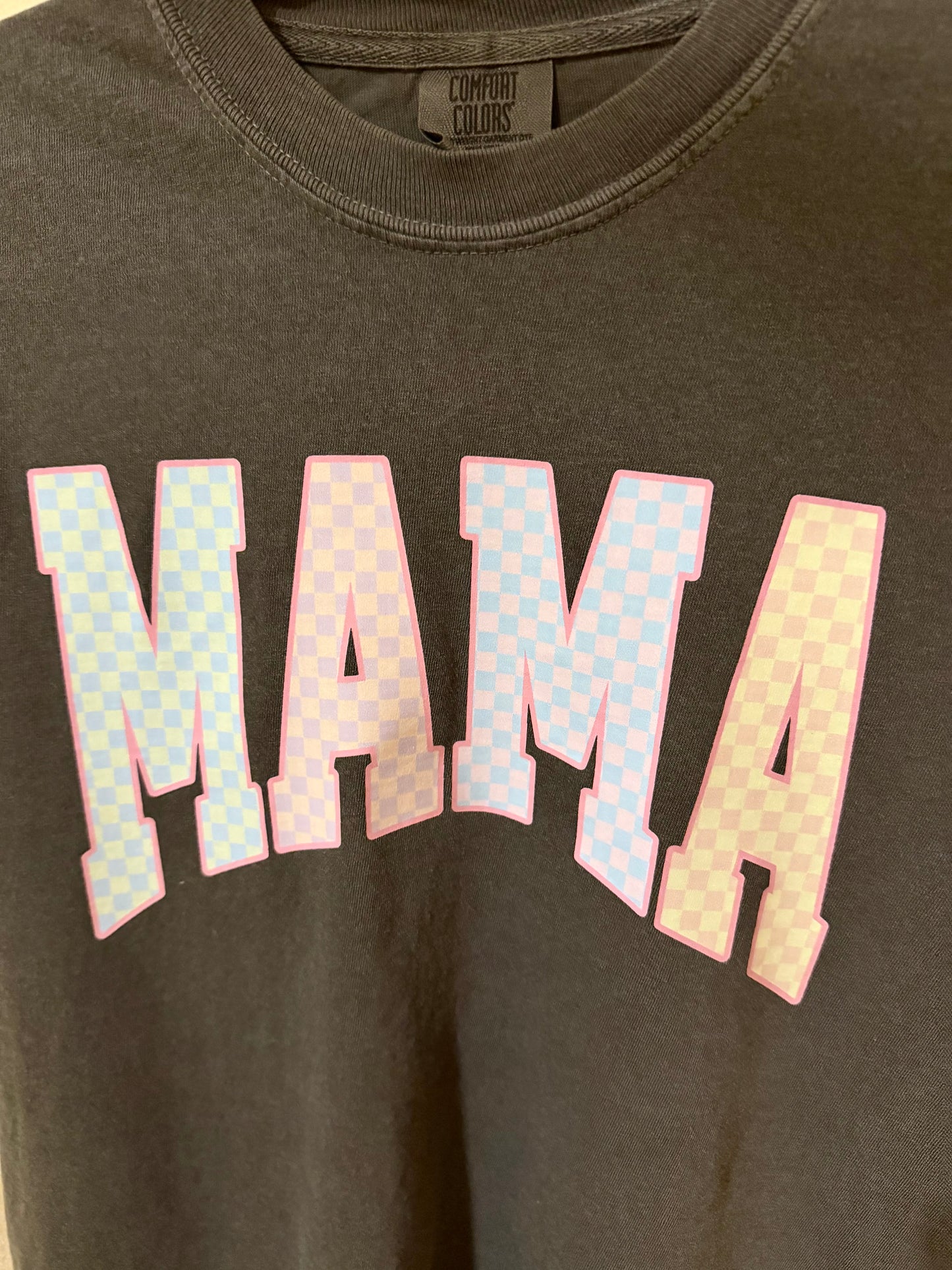 Mama Pastel Check Tee