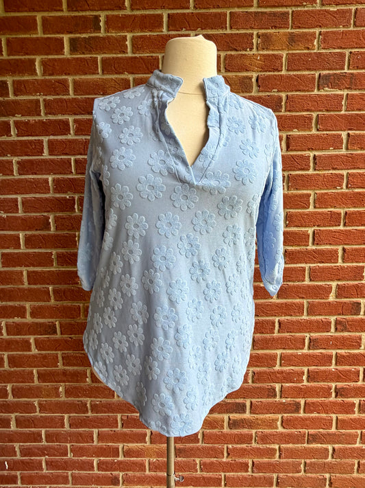 Plus Floral Textured Top