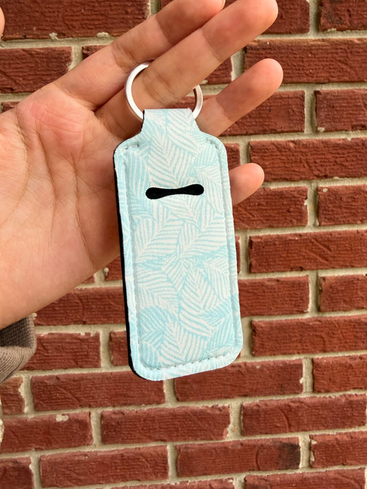 Blue Leaves Lip Care Keychain