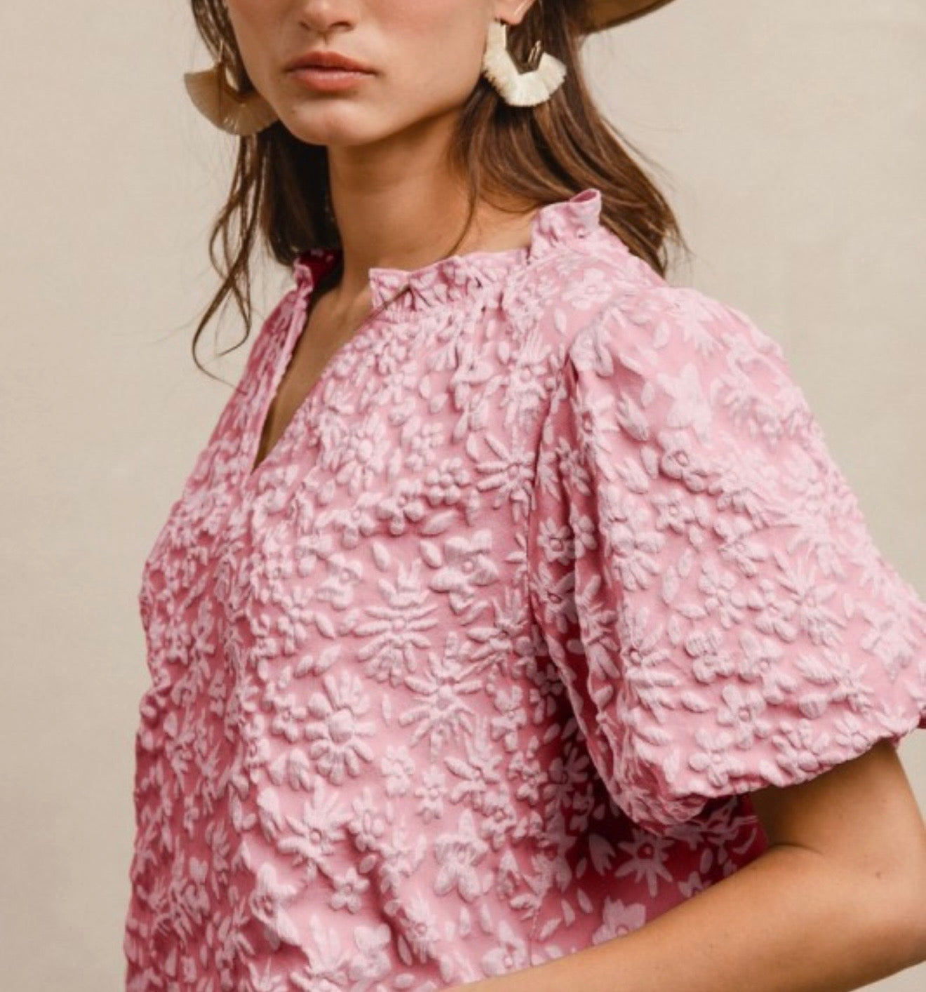Floral Puff Sleeve Top