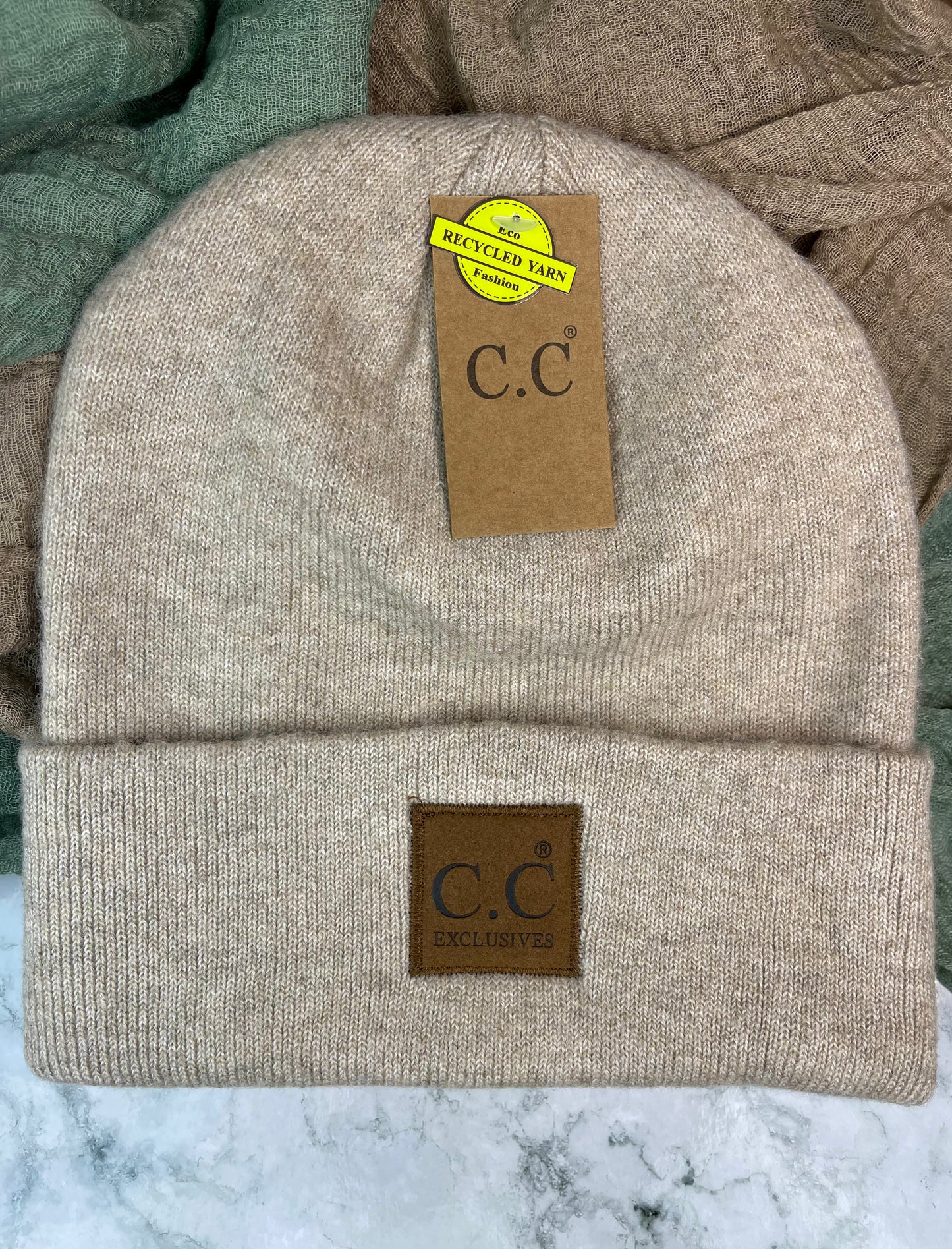 C.C Classic Heather Beanie- Beige