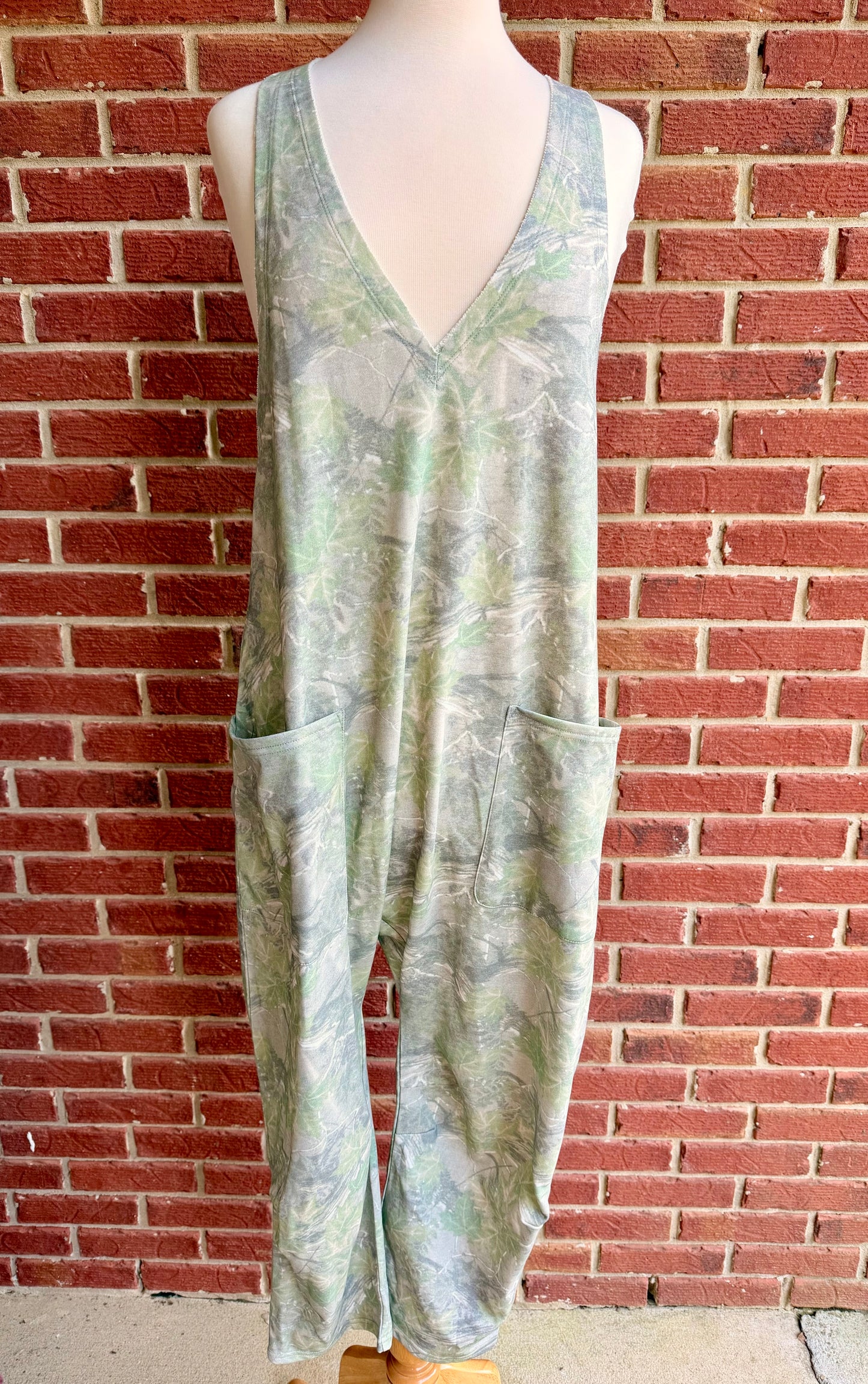 Loose Fit Camo Jumpsuit