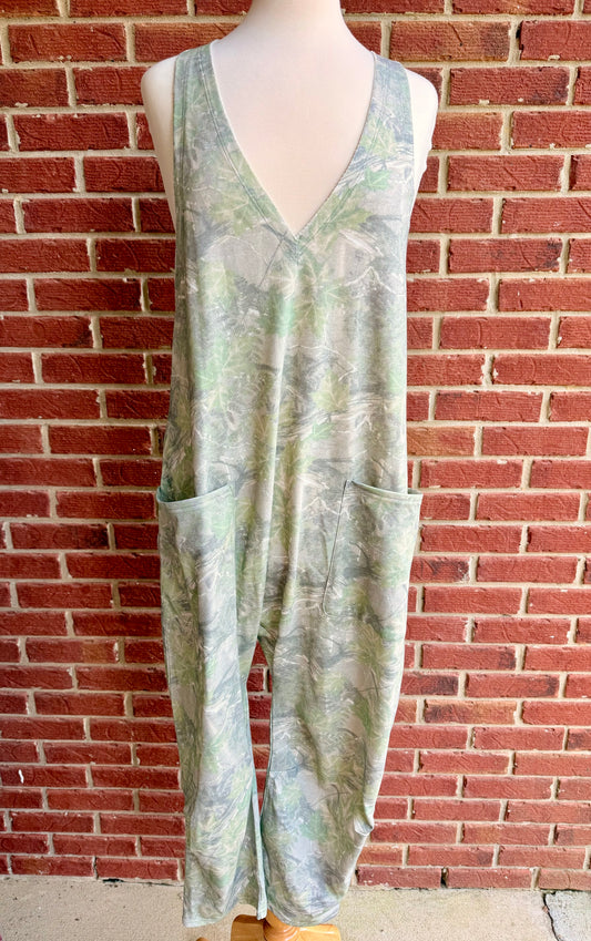 Loose Fit Camo Jumpsuit