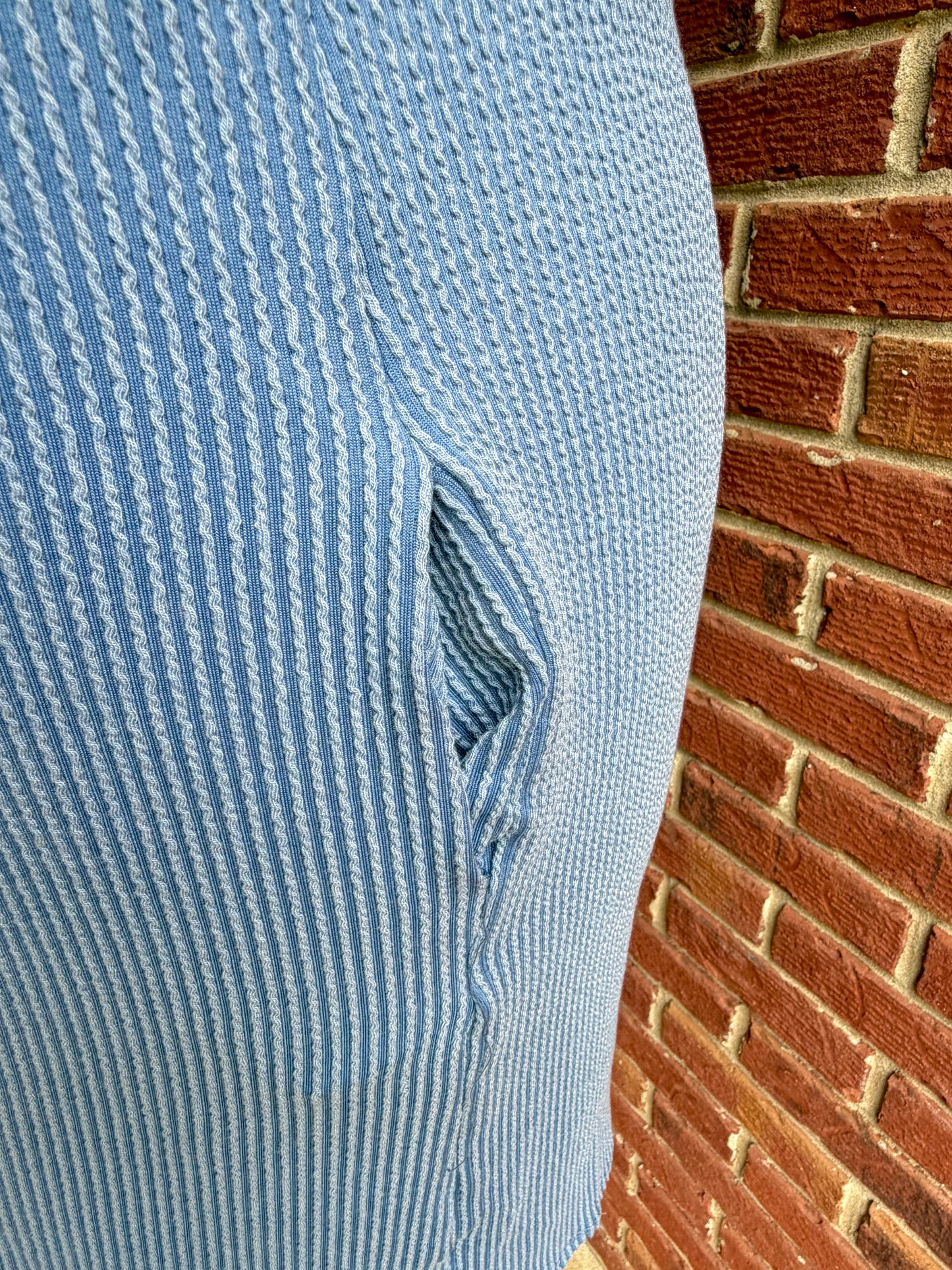 Plus Denim Blue Ribbed Dress