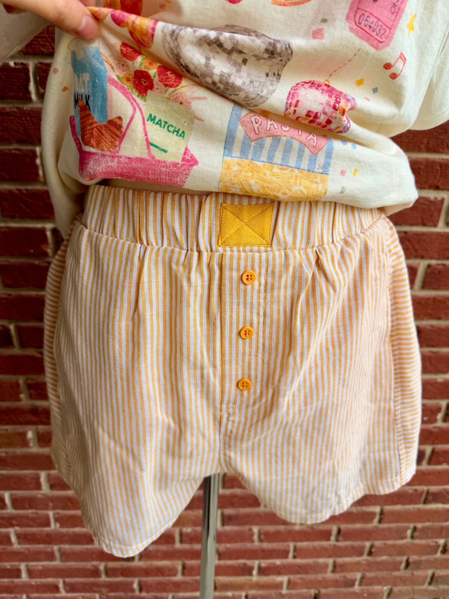 Yellow Stripe Boxer Shorts