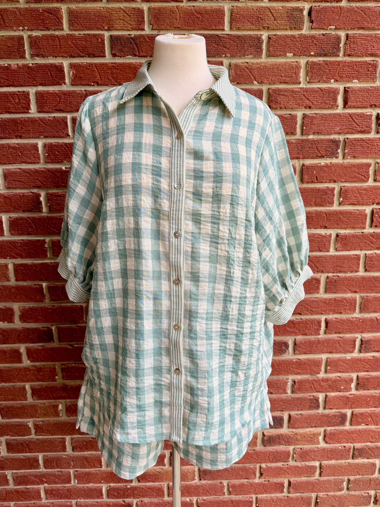 Checkered Top and Shorts Set