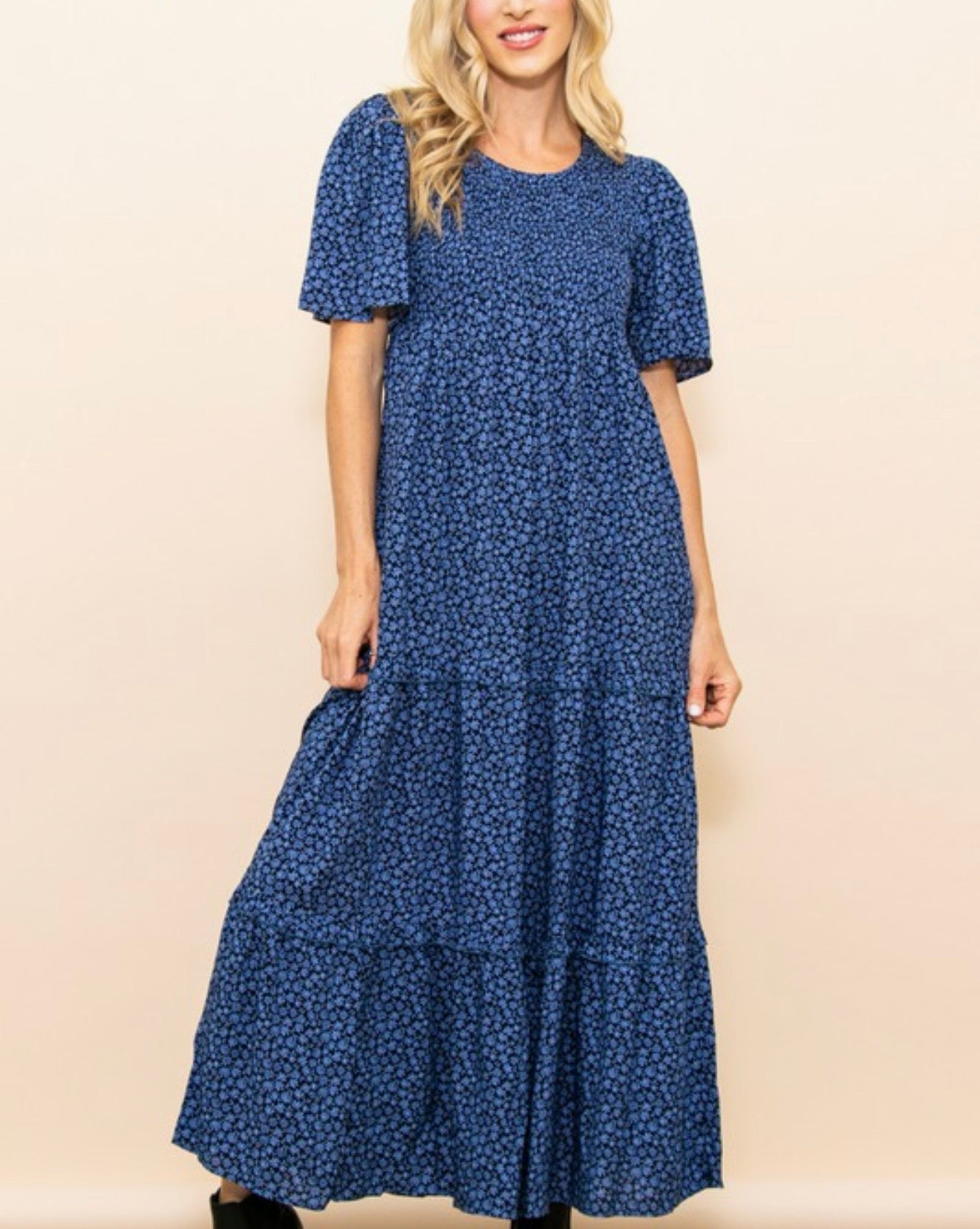 Flutter Sleeve Maxi Dress