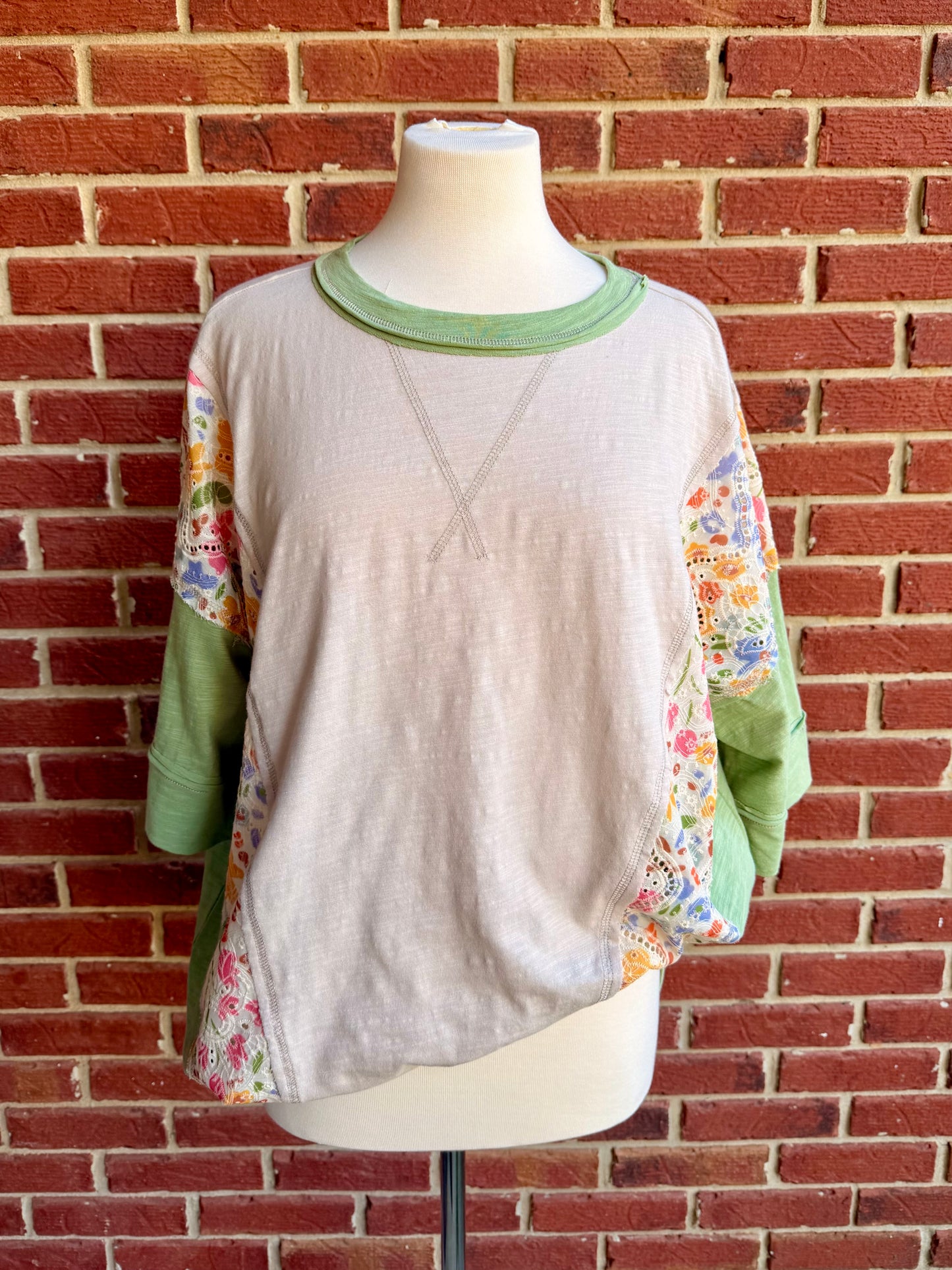Oversized Floral Patchwork Tee