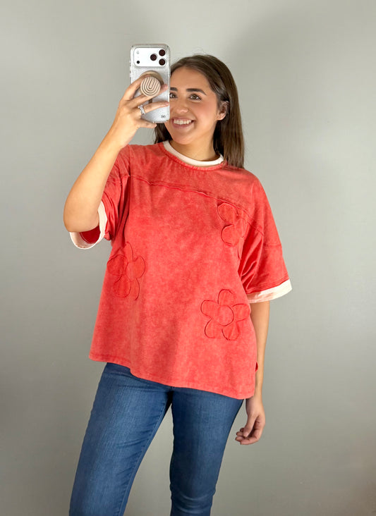 Summer Floral Oversized Tee