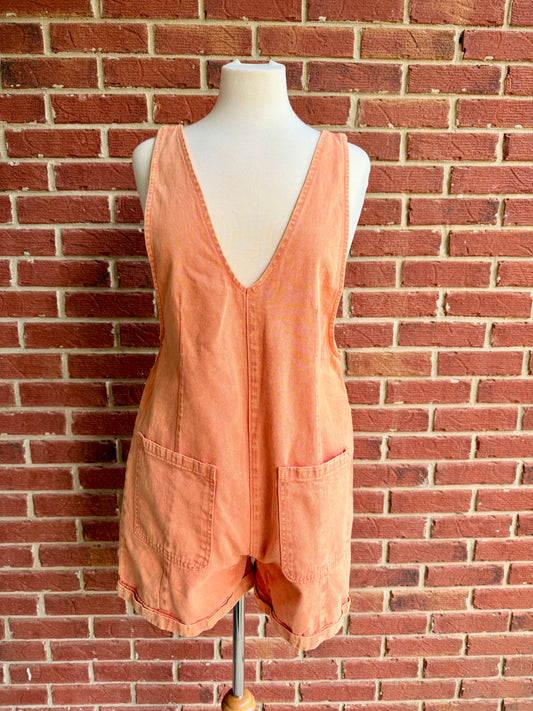 Washed Denim Romper