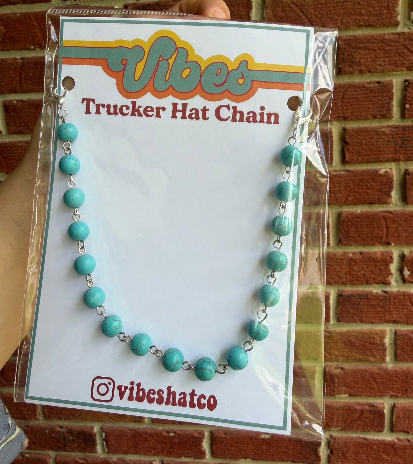 Turquoise Trucker Hat Chain