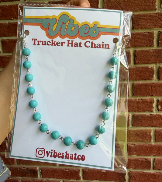 Turquoise Trucker Hat Chain
