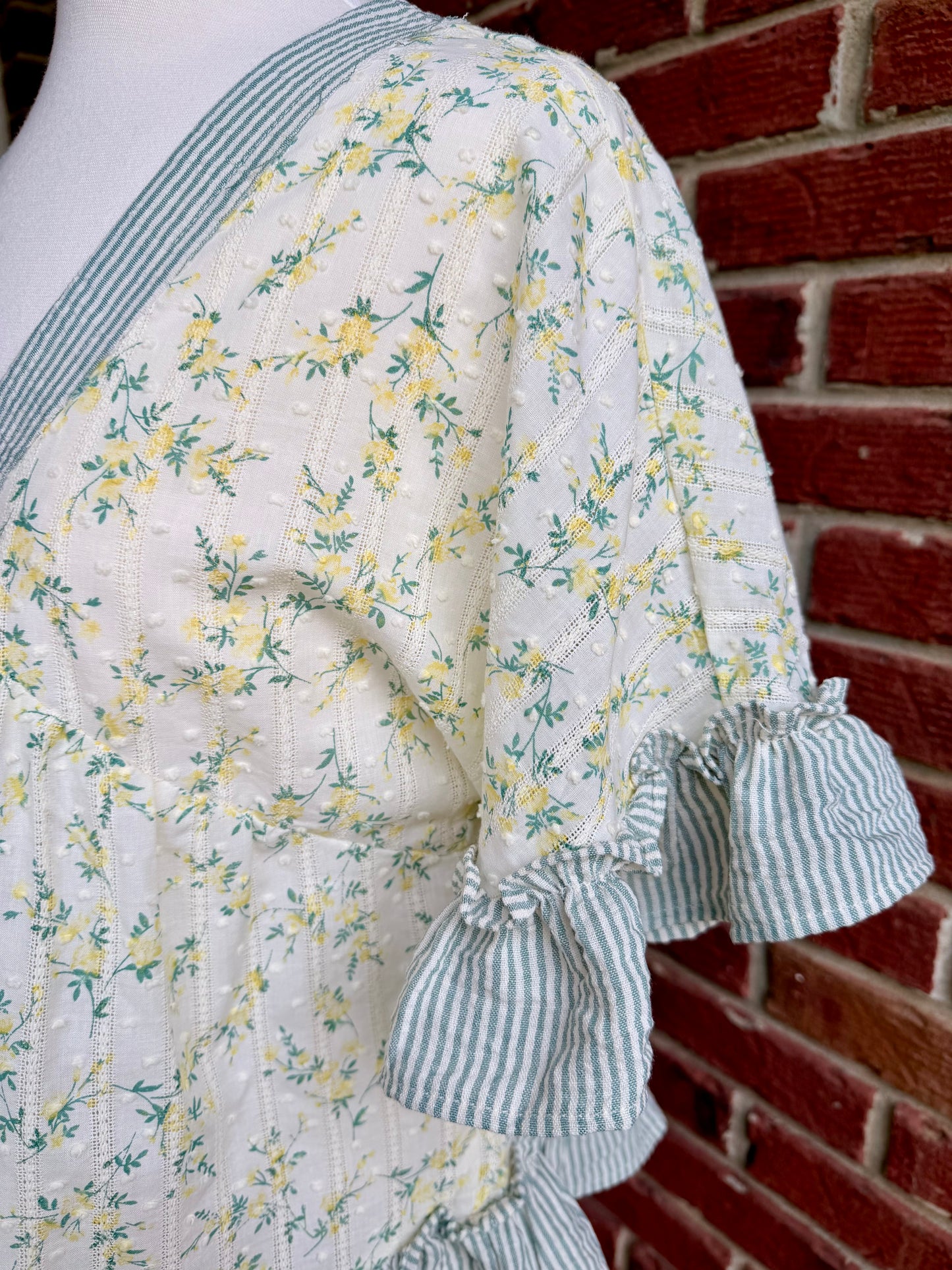Floral Ruffle Hem Top