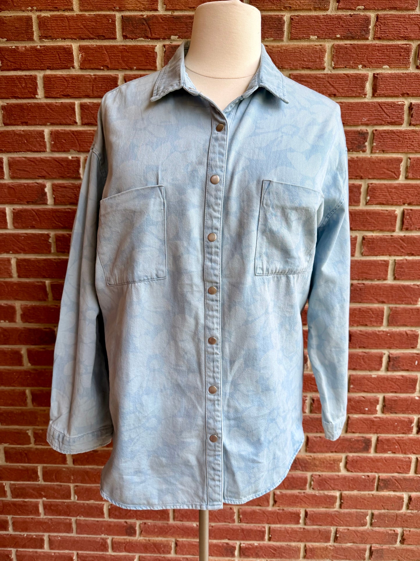 Plus Floral Print Shirt