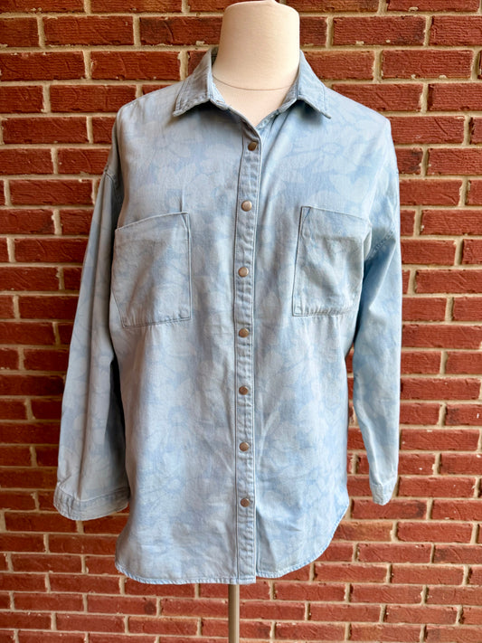 Plus Floral Print Shirt
