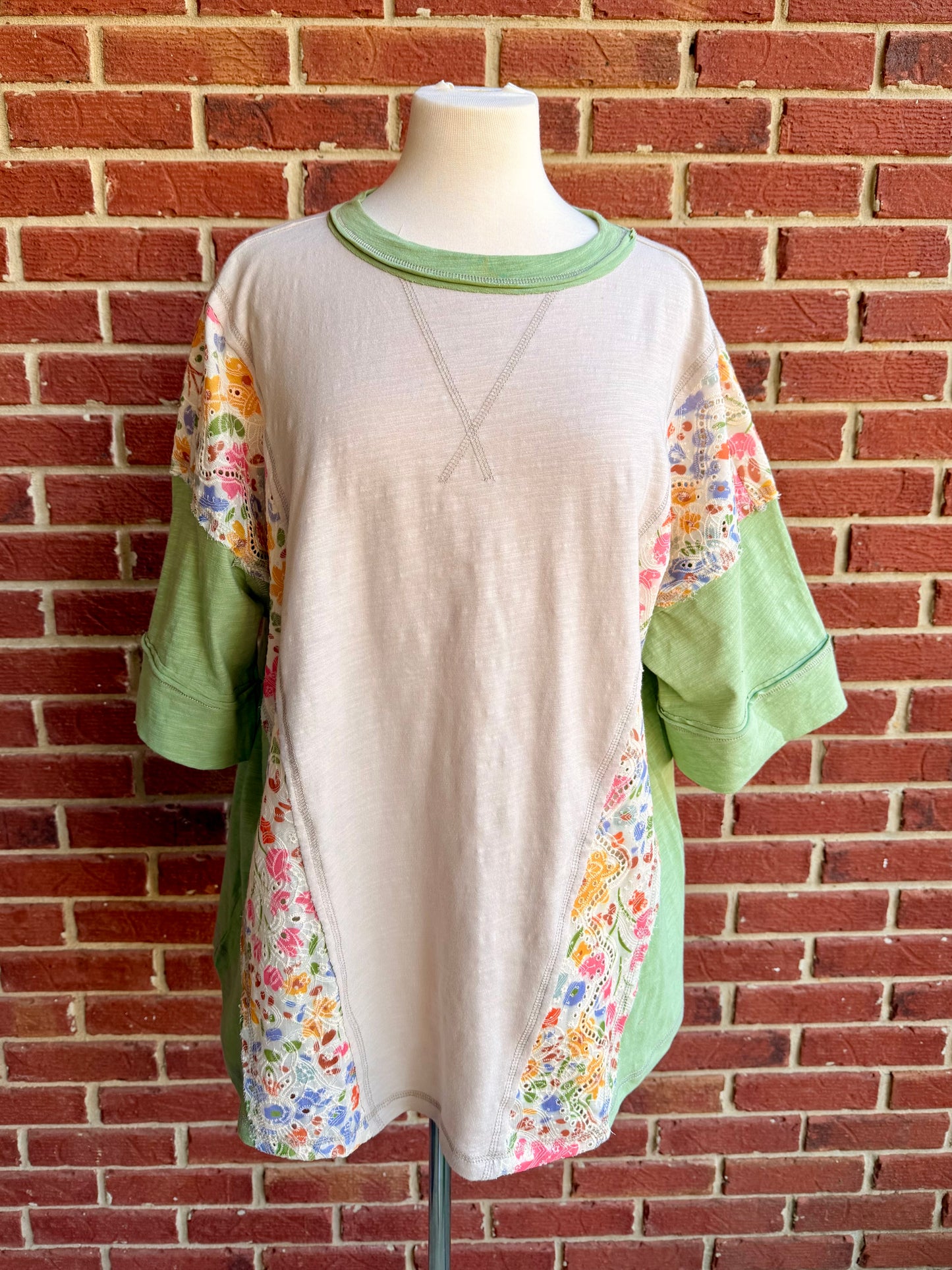 Oversized Floral Patchwork Tee