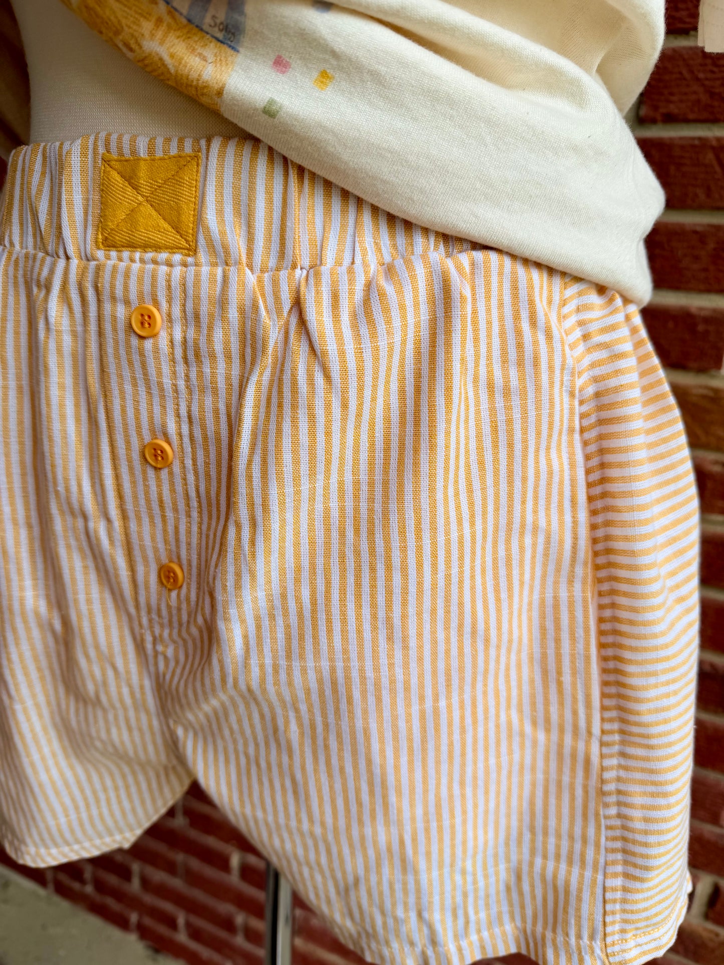 Yellow Stripe Boxer Shorts