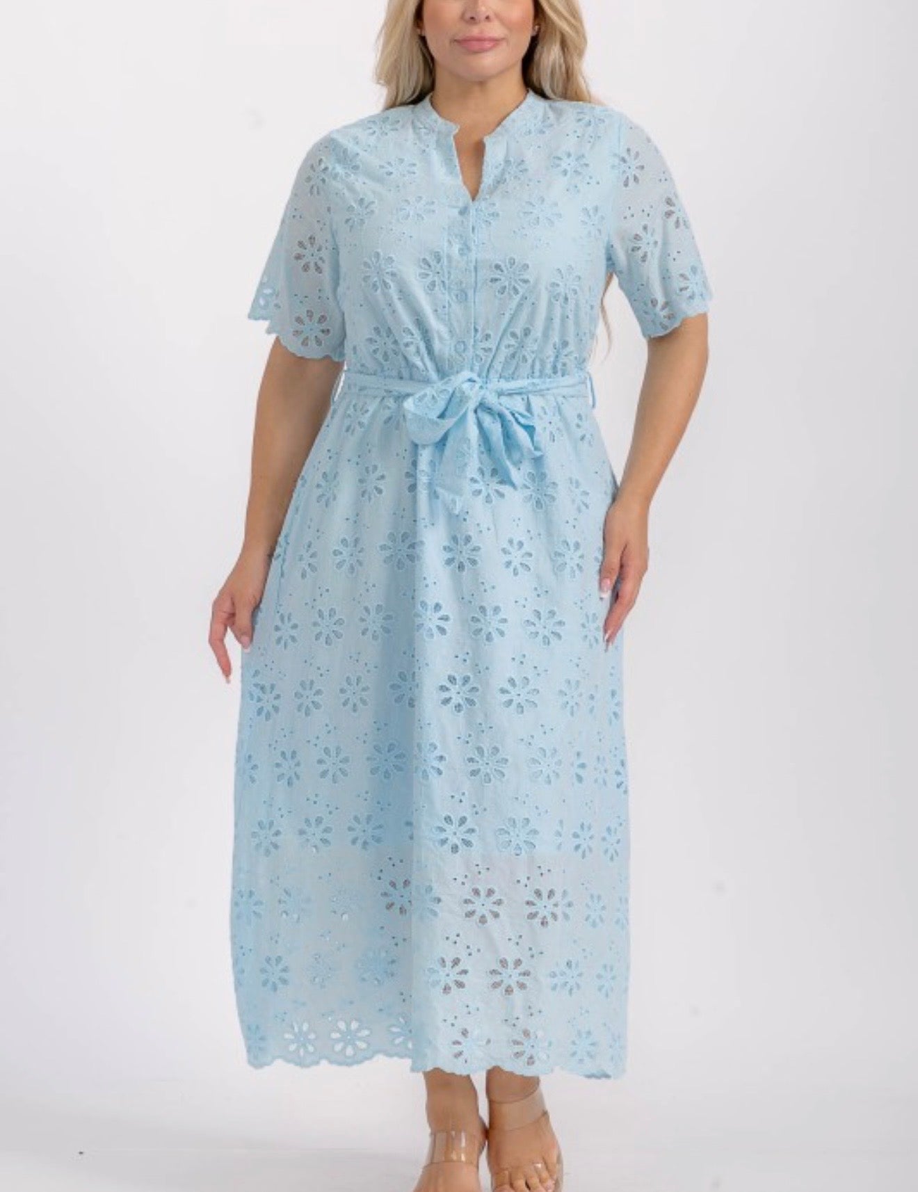 Plus Eyelet Maxi Dress