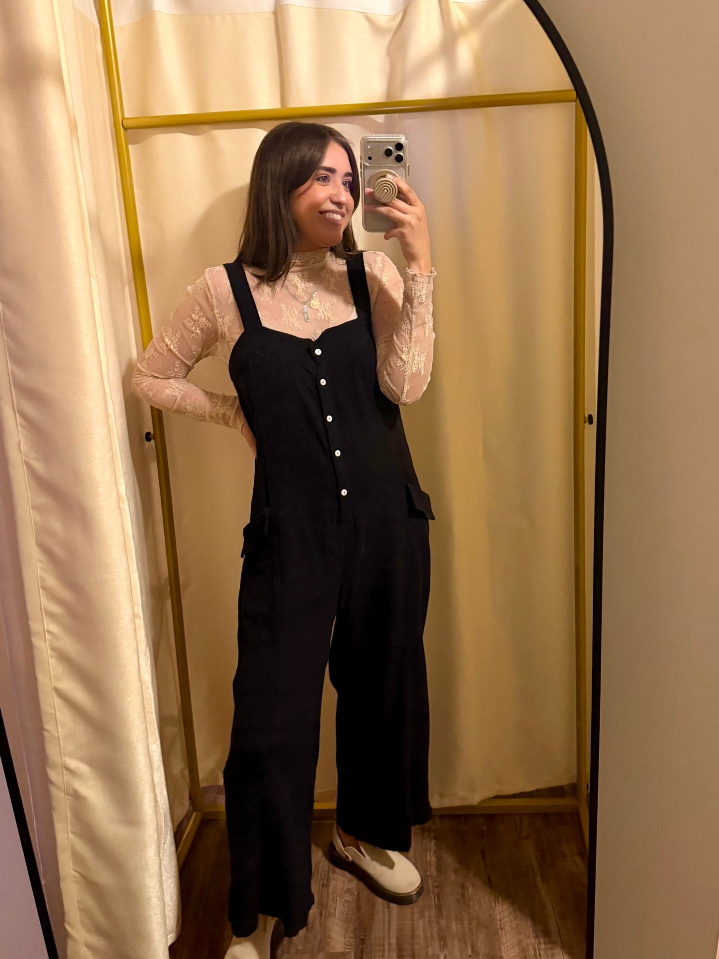 Gauze Overalls