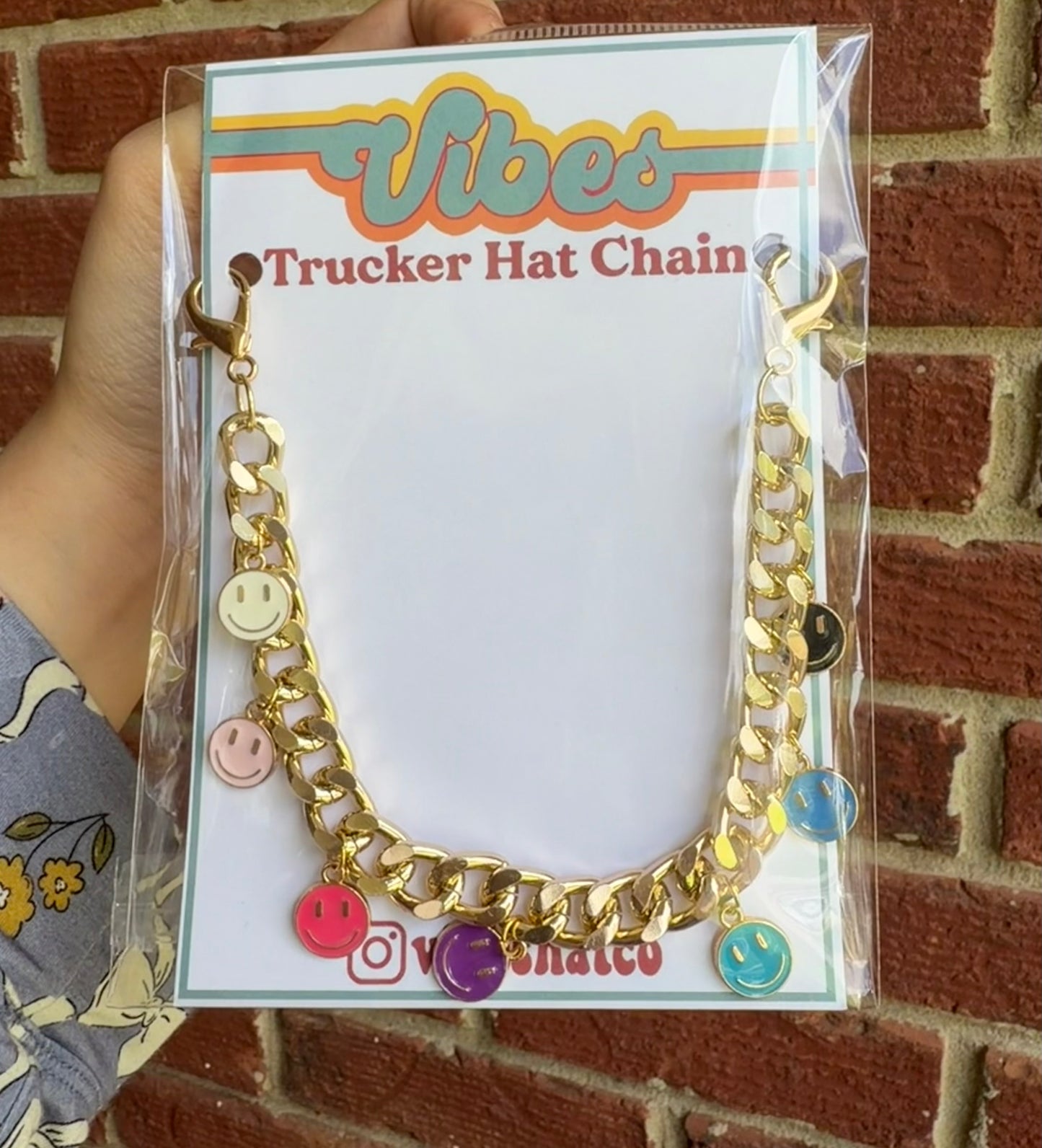 Smiley Trucker Hat Chain