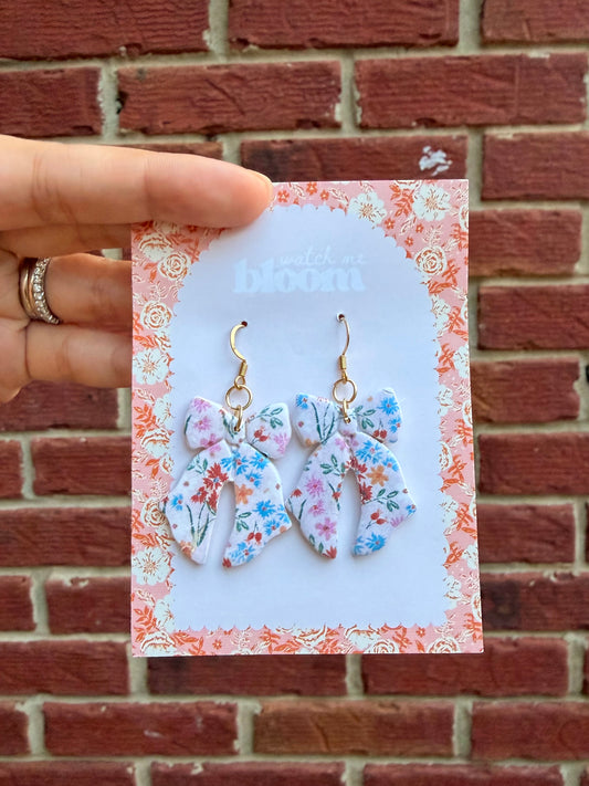 Floral Bow Earrings