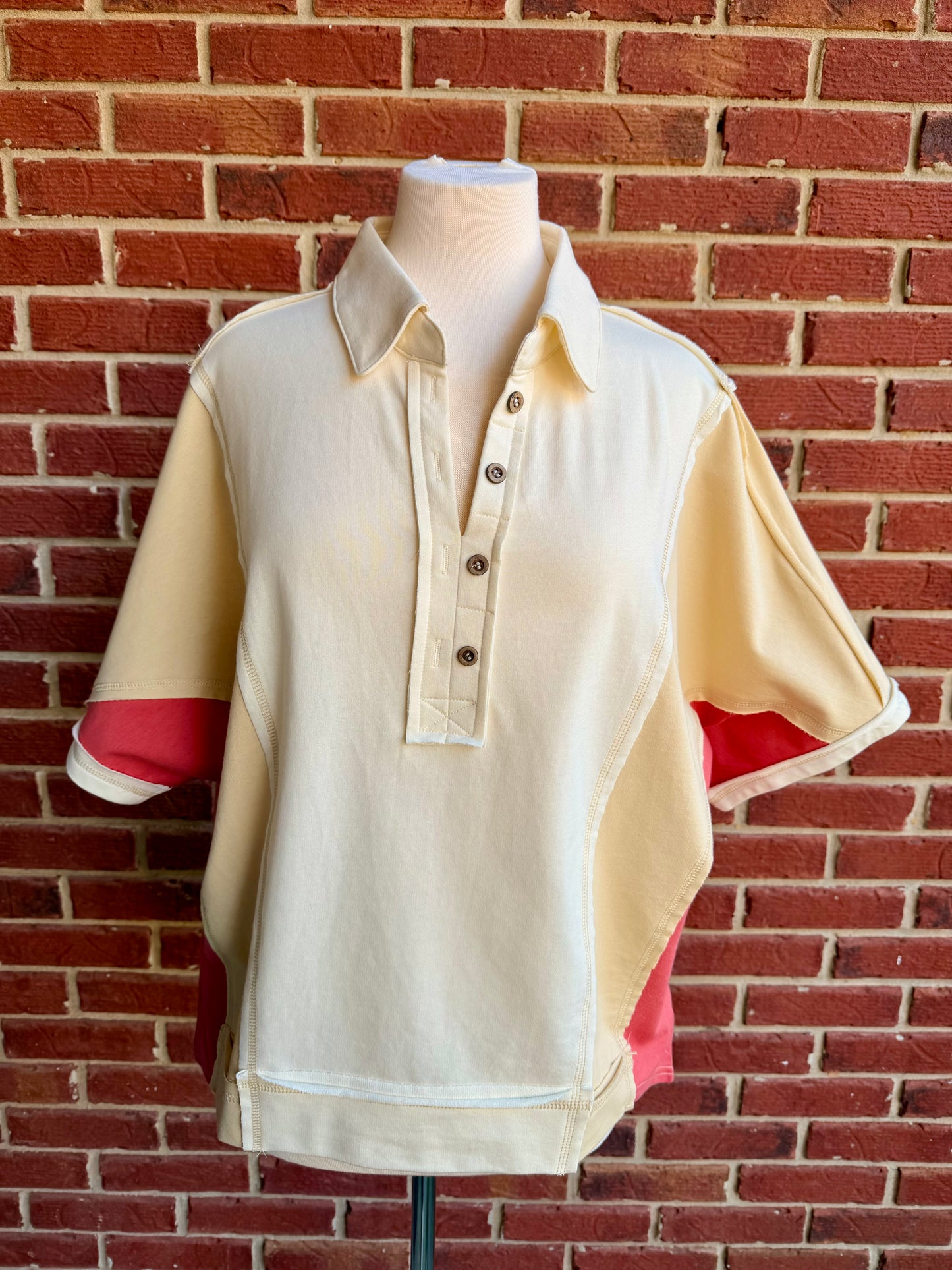 Oversized Casual Color Block Top